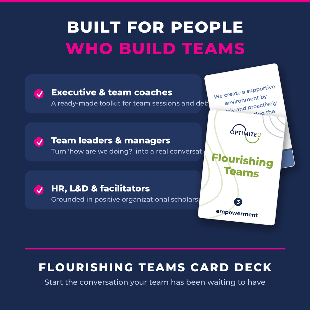 Built for executive and team coaches, team leaders and managers, and HR, L and D, and facilitators